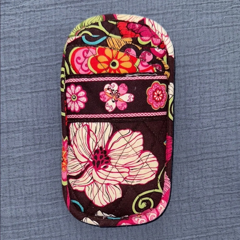 Vera Bradley Pink and Brown Double Soft Floral Phone Cover EUC